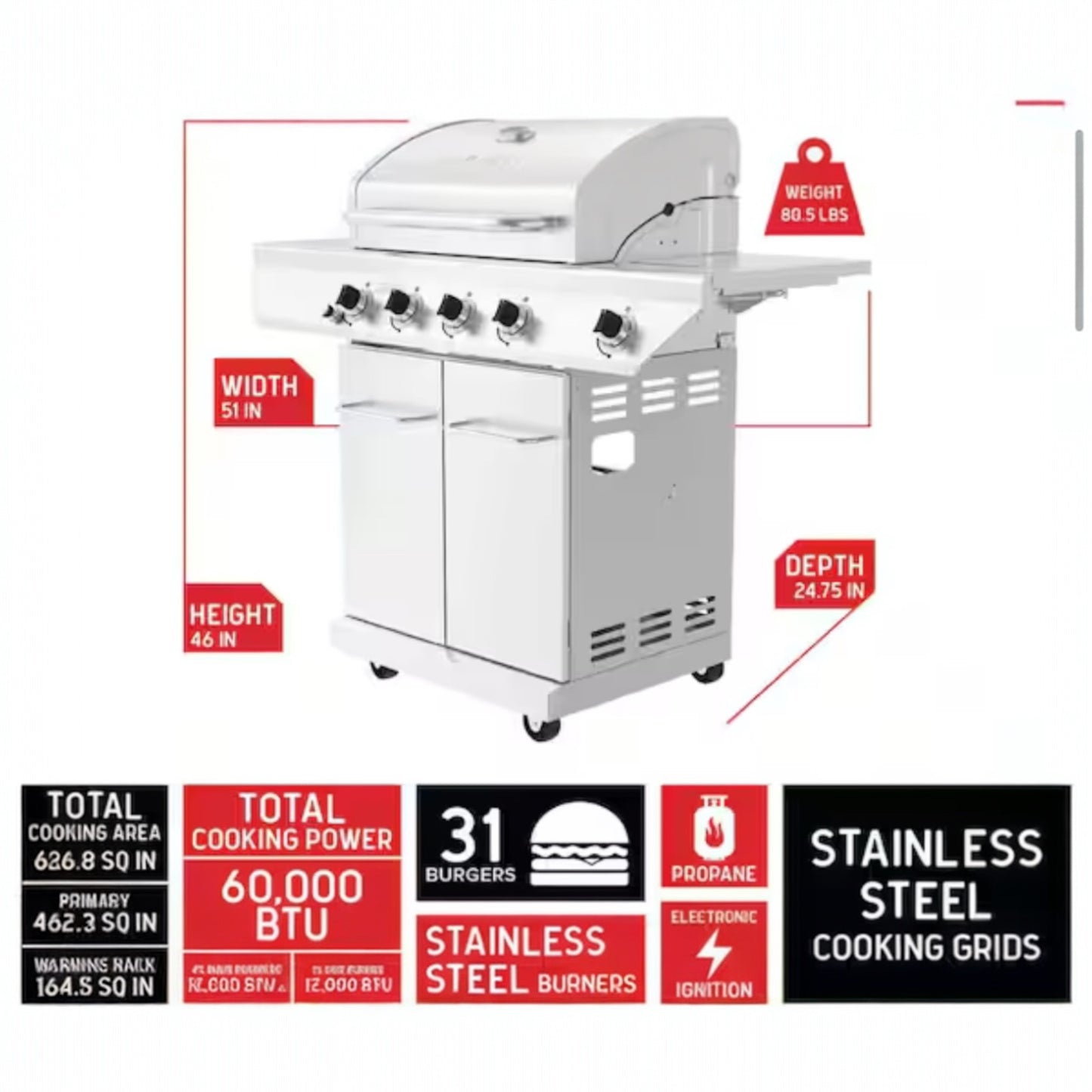NEXGRILL 5 Quemadores